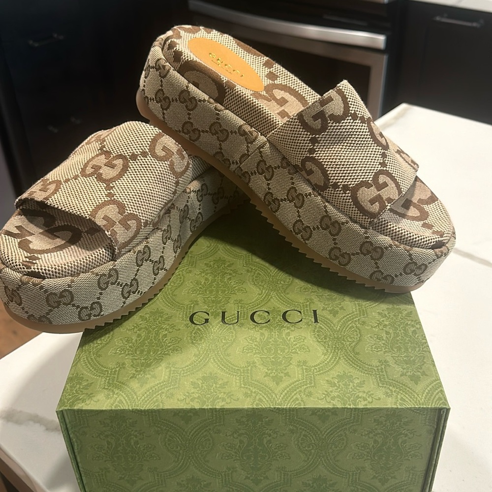 GUCCI WOMEN'S PLATFORM SLIDE SANDAL